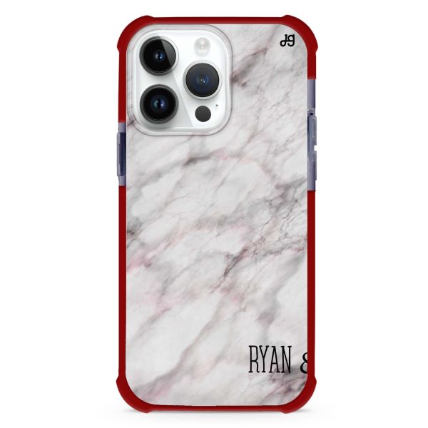 White Marble iPhone 15 Pro Max Ultra Shockproof Case For Discount