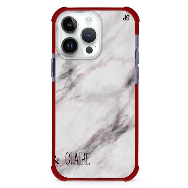 White Marble iPhone 15 Pro Max Ultra Shockproof Case Online now