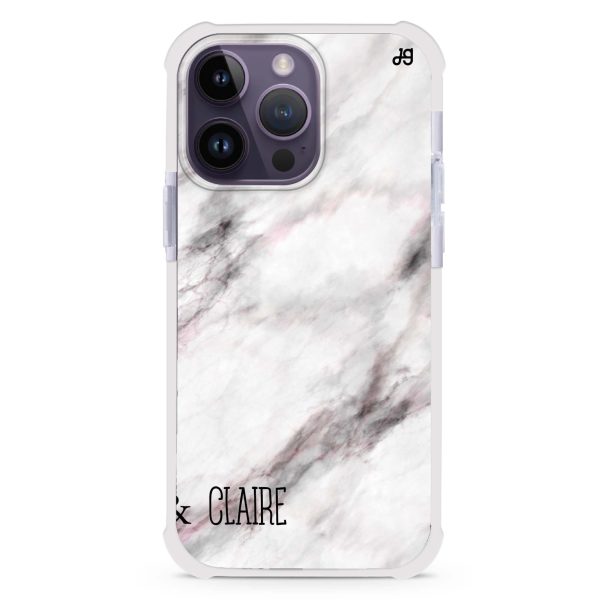 White Marble iPhone 15 Pro Max Ultra Shockproof Case Online now