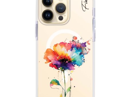 A Beautiful Watercolour Flower iPhone 15 Pro MagSafe Compatible Ultra Shockproof Case Online now