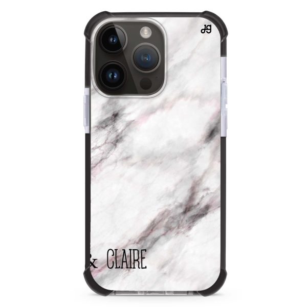 White Marble iPhone 15 Pro Max Ultra Shockproof Case Online now