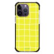 Yellow Checked Pattern iPhone 15 Pro Max Ultra Shockproof Case Fashion