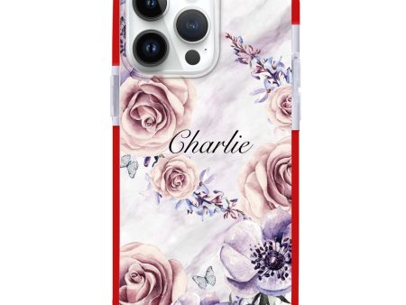 White Marble & Flower iPhone 15 Pro Max Ultra Shockproof Case Online Hot Sale