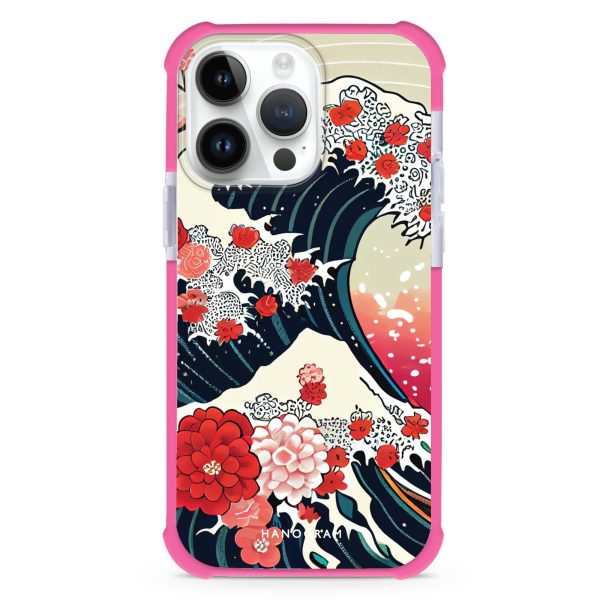 Waves & Flowers iPhone 15 Pro Max Ultra Shockproof Case Online