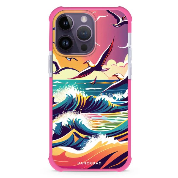 Waves & seagulls iPhone 15 Pro Max Ultra Shockproof Case For Cheap