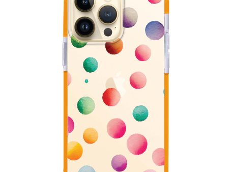 Watercolour Polka Dot iPhone 15 Pro Max Ultra Shockproof Case For Sale