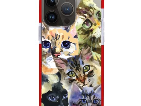 Watercolour Cat iPhone 15 Pro Max Ultra Shockproof Case Online now