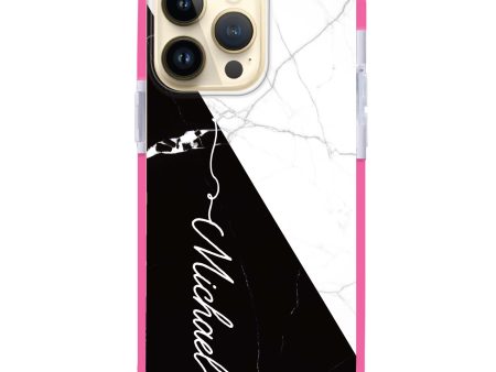 White And Black Marble iPhone 15 Pro Max Ultra Shockproof Case Online