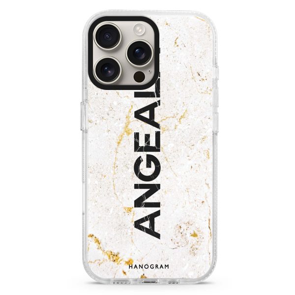 White Marble iPhone 15 Pro MagSafe Compatible Ultra Clear Case Online now