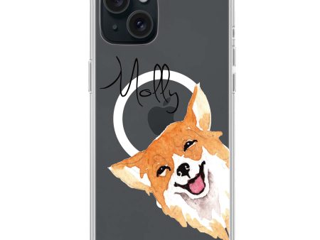 Welsh Corgi iPhone 15 Plus MagSafe Compatible Ultra Clear Case Sale