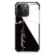 White And Black Marble iPhone 15 Pro MagSafe Compatible Ultra Shockproof Case Fashion