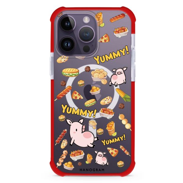 Yummy Piggy iPhone 15 Pro MagSafe Compatible Ultra Shockproof Case For Sale