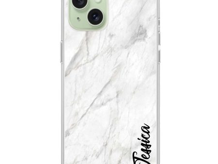 White Marble – Deep Love iPhone 15 Plus MagSafe Compatible Ultra Clear Case on Sale