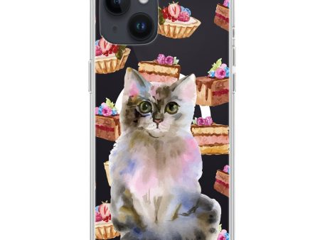 Watercolour Cat iPhone 15 MagSafe Compatible Ultra Clear Case Supply