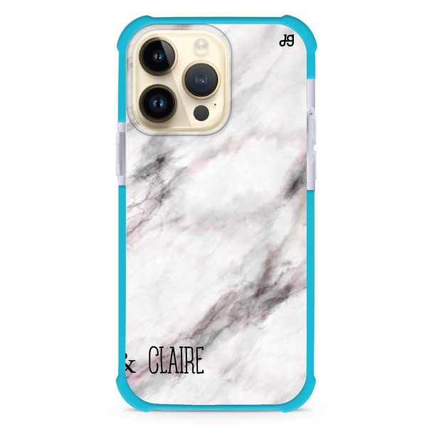 White Marble iPhone 15 Pro MagSafe Compatible Ultra Shockproof Case Online