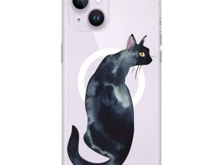 Watercolour Cat iPhone 15 MagSafe Compatible Ultra Clear Case on Sale