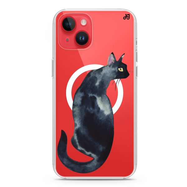 Watercolour Cat iPhone 15 MagSafe Compatible Ultra Clear Case on Sale