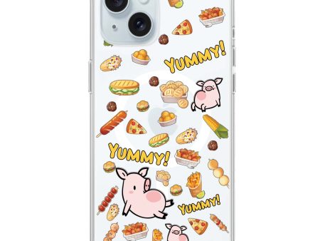 Yummy Piggy iPhone 15 Plus MagSafe Compatible Ultra Clear Case For Sale