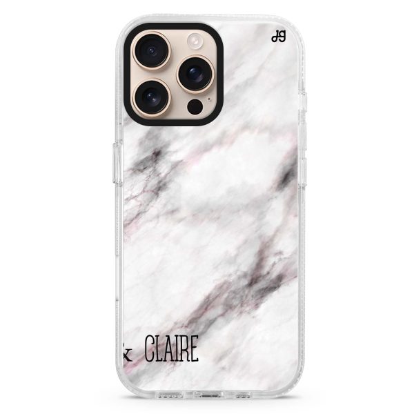 White Marble iPhone 15 Pro MagSafe Compatible Ultra Clear Case on Sale