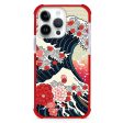 Waves & Flowers iPhone 15 Pro MagSafe Compatible Ultra Shockproof Case Hot on Sale