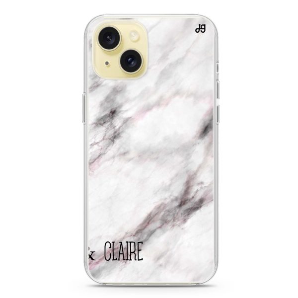 White Marble iPhone 15 Plus MagSafe Compatible Ultra Clear Case Online