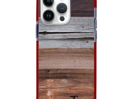 Wood Grain Varigegated iPhone 15 Pro MagSafe Compatible Ultra Shockproof Case Discount