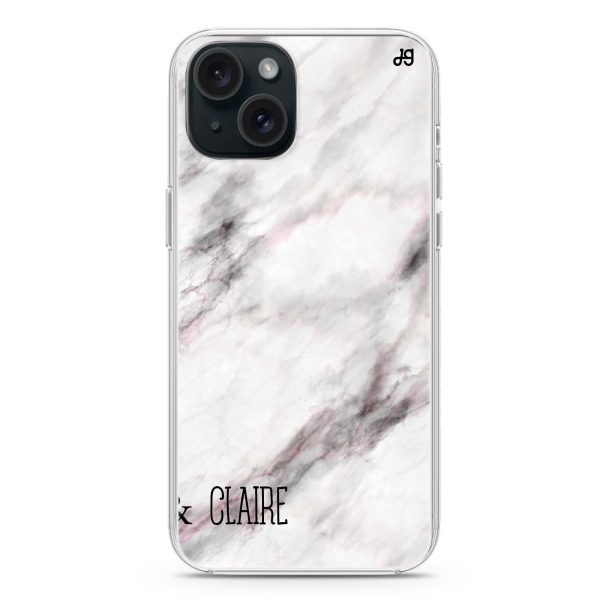 White Marble iPhone 15 Plus MagSafe Compatible Ultra Clear Case Online