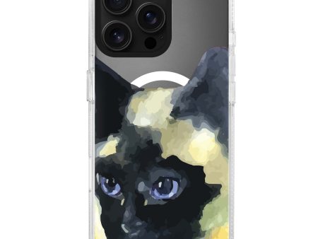 Watercolour Cat iPhone 15 Pro MagSafe Compatible Ultra Clear Case on Sale