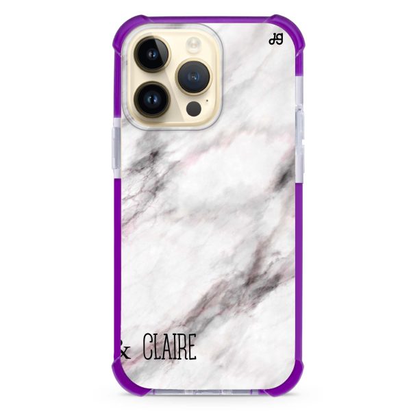 White Marble iPhone 15 Pro MagSafe Compatible Ultra Shockproof Case Online