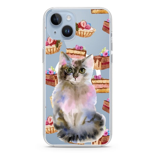 Watercolour Cat iPhone 15 MagSafe Compatible Ultra Clear Case Supply