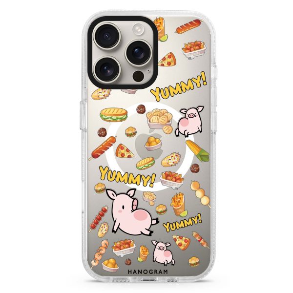 Yummy Piggy iPhone 15 Pro MagSafe Compatible Ultra Clear Case Online Sale