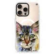 Watercolour Cat iPhone 15 Pro MagSafe Compatible Ultra Clear Case Online now