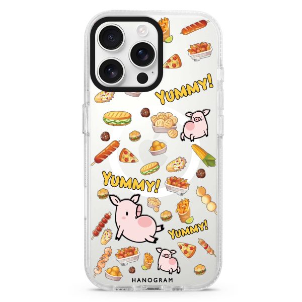 Yummy Piggy iPhone 15 Pro MagSafe Compatible Ultra Clear Case Online Sale