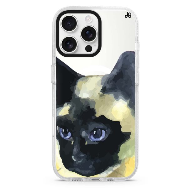 Watercolour Cat iPhone 15 Pro MagSafe Compatible Ultra Clear Case on Sale