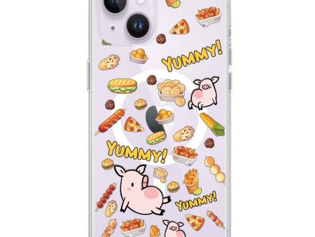 Yummy Piggy iPhone 15 MagSafe Compatible Ultra Clear Case Hot on Sale