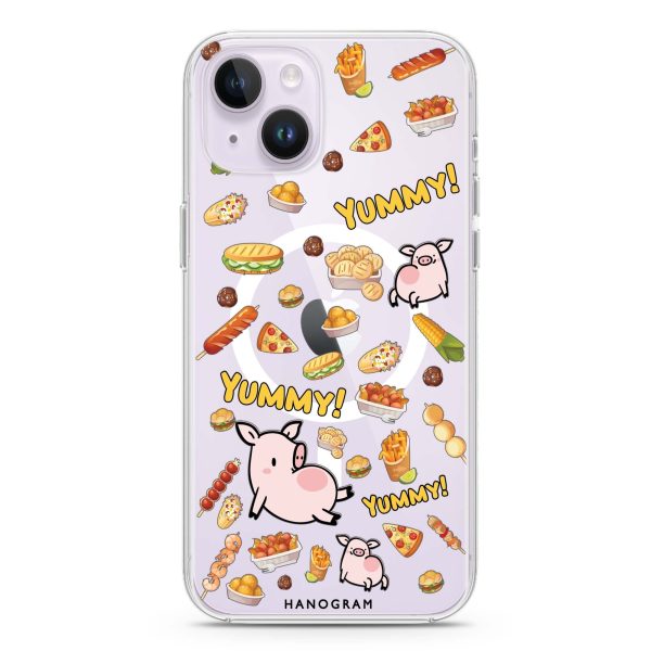 Yummy Piggy iPhone 15 MagSafe Compatible Ultra Clear Case Hot on Sale