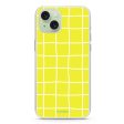 Yellow Checked Pattern iPhone 15 Plus MagSafe Compatible Ultra Clear Case Discount