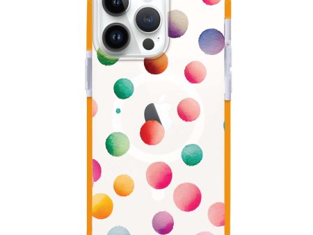 Watercolour Polka Dot iPhone 15 Pro MagSafe Compatible Ultra Shockproof Case Online now