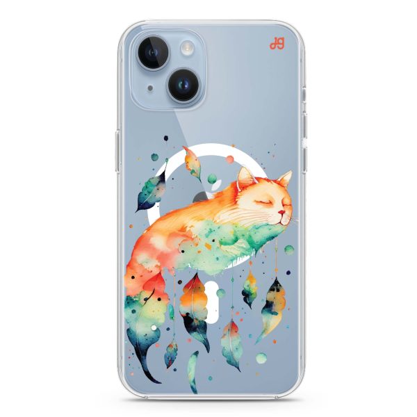 A Dream Cat iPhone 15 MagSafe Compatible Ultra Clear Case Hot on Sale