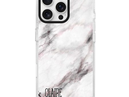 White Marble iPhone 15 Pro MagSafe Compatible Ultra Clear Case on Sale