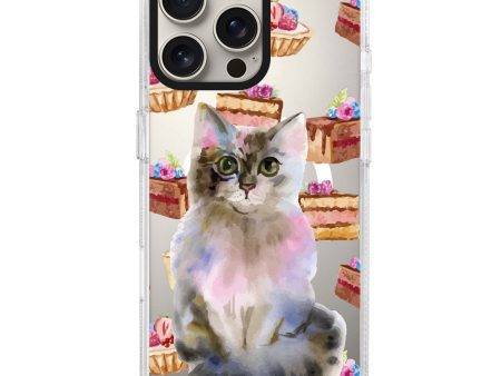 Watercolour Cat iPhone 15 Pro MagSafe Compatible Ultra Clear Case Online now