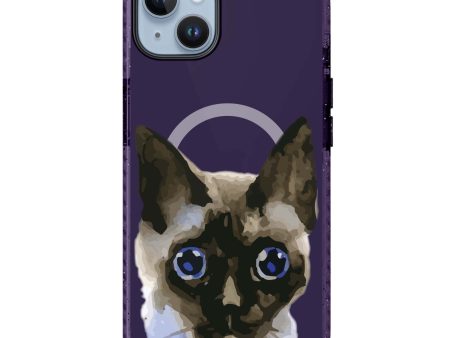 Watercolour Cat iPhone 14 Plus MagSafe Compatible Durashock Case Online Hot Sale