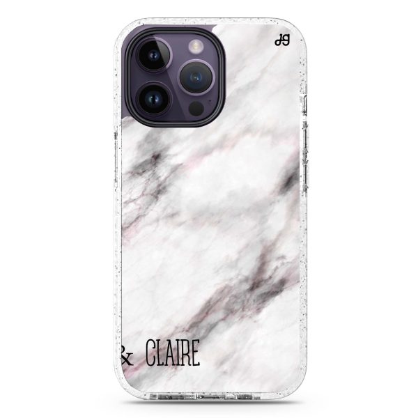 White Marble iPhone 14 Pro MagSafe Compatible Durashock Case Online