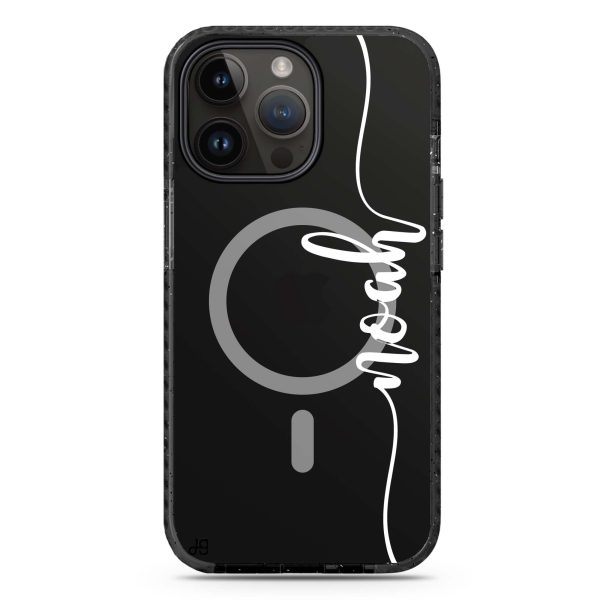 Vertical Script Handwritten Custom iPhone 14 Pro MagSafe Compatible Durashock Case For Discount