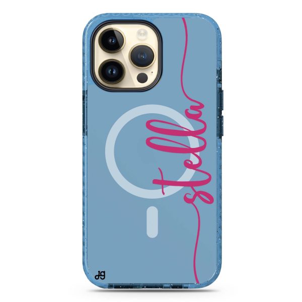 Vertical Script Handwritten Custom iPhone 14 Pro MagSafe Compatible Durashock Case For Discount