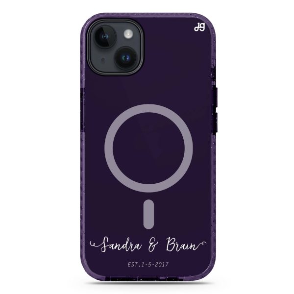 You & Me & Our Date iPhone 14 Plus MagSafe Compatible Durashock Case For Sale