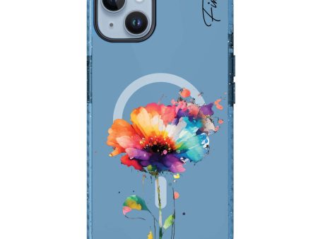 A Beautiful Watercolour Flower iPhone 14 MagSafe Compatible Durashock Case For Sale