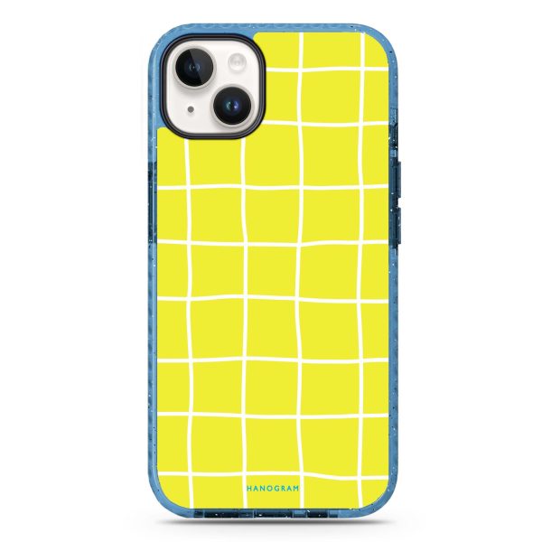 Yellow Checked Pattern iPhone 14 Plus MagSafe Compatible Durashock Case Supply