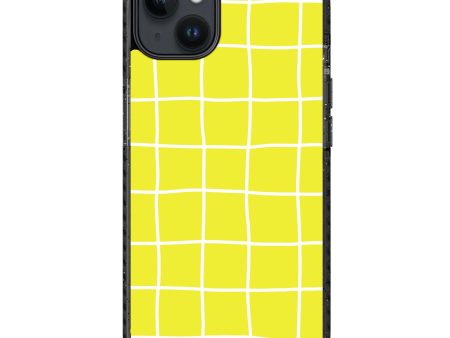 Yellow Checked Pattern iPhone 14 Plus MagSafe Compatible Durashock Case Supply