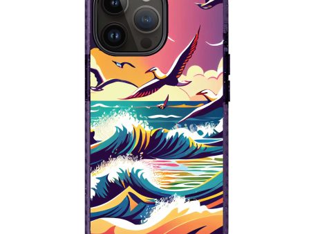 Waves & seagulls iPhone 14 Pro MagSafe Compatible Durashock Case Fashion